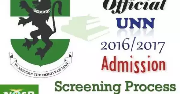 UNN Admission Screening 2016/2017 Disclaimer